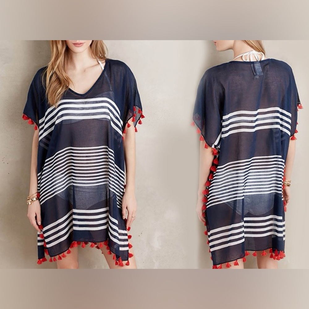 Blue Sheer Beachwear Coverup View 2
